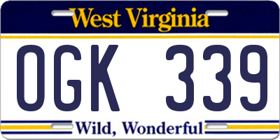 WV license plate OGK339