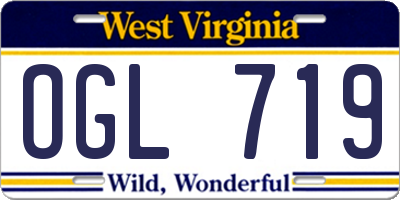 WV license plate OGL719
