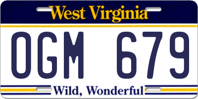 WV license plate OGM679