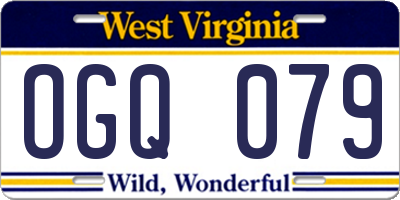WV license plate OGQ079