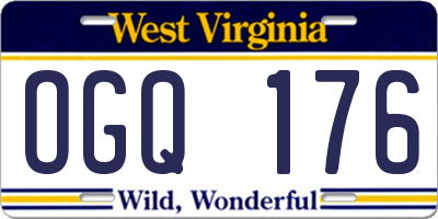 WV license plate OGQ176