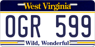 WV license plate OGR599
