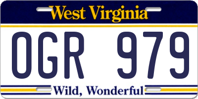 WV license plate OGR979