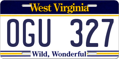 WV license plate OGU327