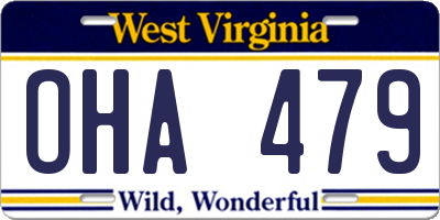 WV license plate OHA479