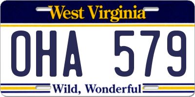 WV license plate OHA579