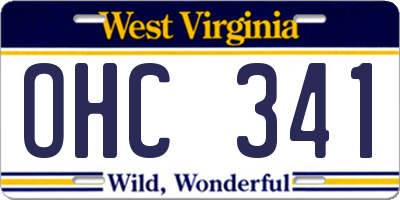 WV license plate OHC341