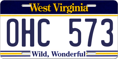 WV license plate OHC573