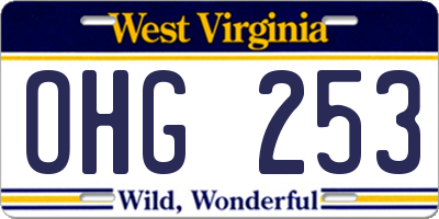 WV license plate OHG253