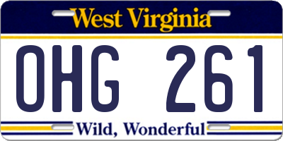 WV license plate OHG261