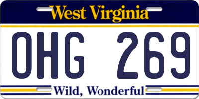 WV license plate OHG269