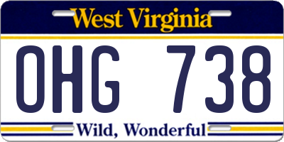 WV license plate OHG738