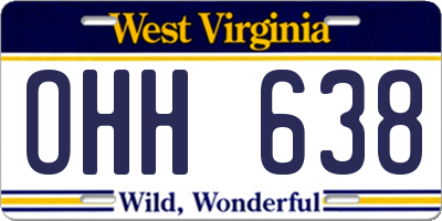 WV license plate OHH638