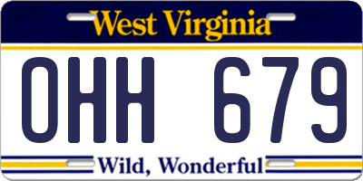 WV license plate OHH679