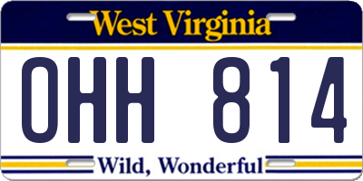 WV license plate OHH814