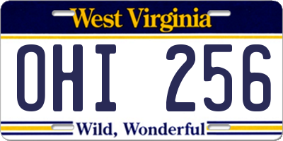 WV license plate OHI256