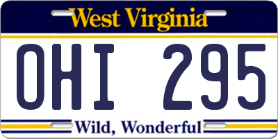 WV license plate OHI295