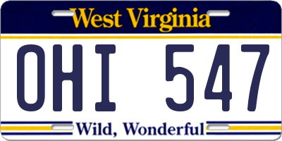 WV license plate OHI547