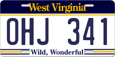 WV license plate OHJ341