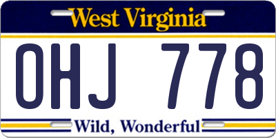 WV license plate OHJ778