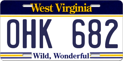 WV license plate OHK682
