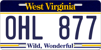 WV license plate OHL877