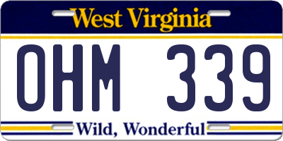 WV license plate OHM339