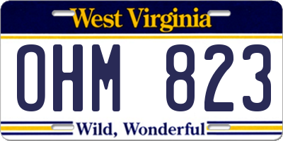 WV license plate OHM823