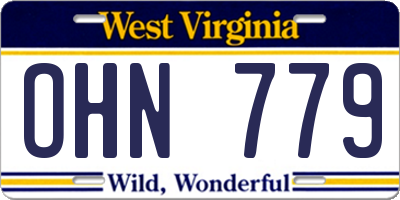 WV license plate OHN779