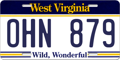 WV license plate OHN879