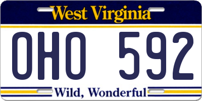 WV license plate OHO592