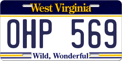 WV license plate OHP569