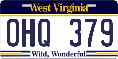 WV license plate OHQ379