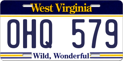 WV license plate OHQ579