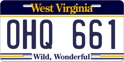 WV license plate OHQ661