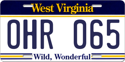 WV license plate OHR065