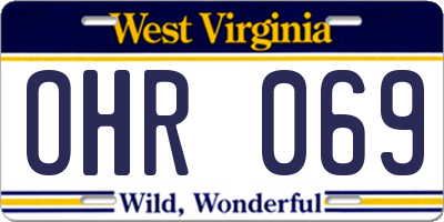 WV license plate OHR069