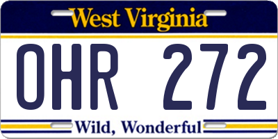 WV license plate OHR272