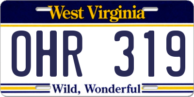 WV license plate OHR319