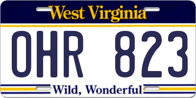 WV license plate OHR823