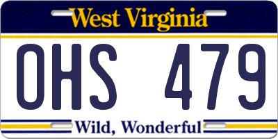 WV license plate OHS479