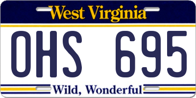 WV license plate OHS695