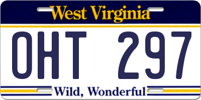 WV license plate OHT297