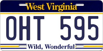 WV license plate OHT595