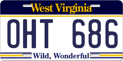 WV license plate OHT686