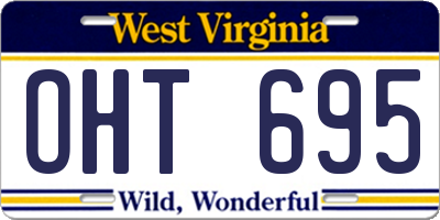 WV license plate OHT695