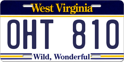 WV license plate OHT810