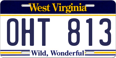 WV license plate OHT813
