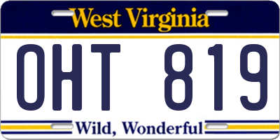 WV license plate OHT819