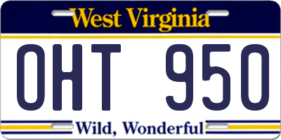 WV license plate OHT950